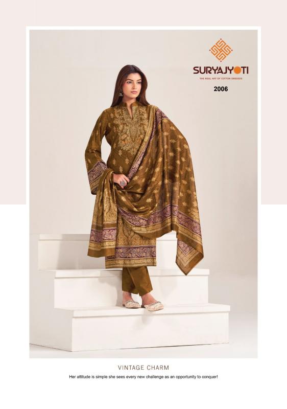 Suryajyoti kashmiri cotton vol 2 chikankari dress materials wholesale